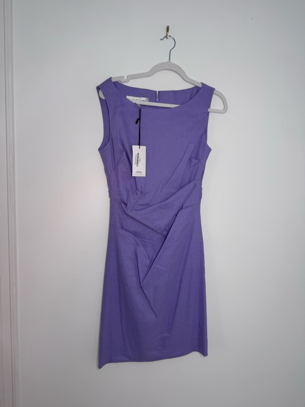 Sara Campbell Lavender Sleeveless Midi Sheath Dress